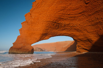  Legzira stone arches, Atlantic Ocean, Morocco, Africa