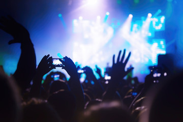  Jubelnde Menge bei einem Konzert