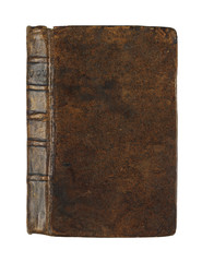 old book with vintage cover and beautiful leather binding