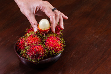 Rambutan a sweet tropical fruit