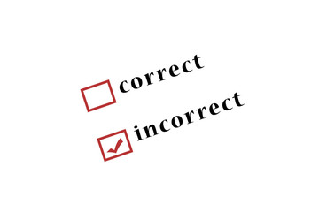 checking incorrect