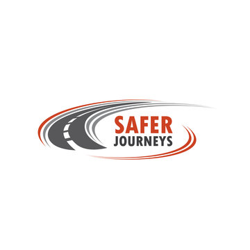 Road vector icon for safety journey