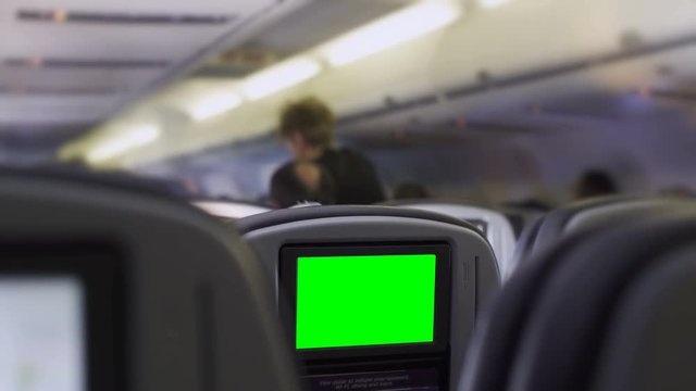 In Flight Entertainment, Green Screen Seat Mounted Monitor