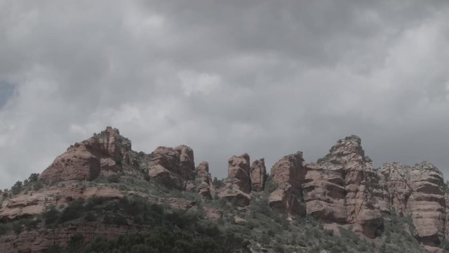 Arizona sedona mountain cloud timelapse