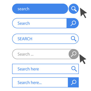 Search Bar Field Set. Vector