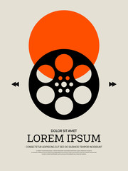Movie and film modern retro vintage poster background