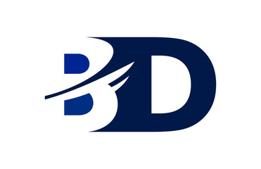Bd Negative Space Square Swoosh Letter Logo Bd Negative Space Square Swoosh Letter Logo