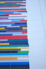 progression of the side of a building being painted