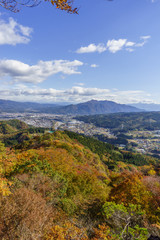 Fototapeta na wymiar 秋の岩櫃山から見た風景