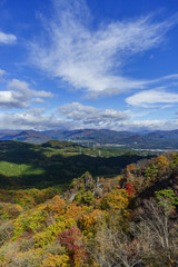 Fototapeta na wymiar 秋の岩櫃山から見た風景