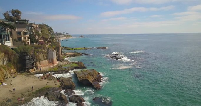 VB - Aerial view along shore