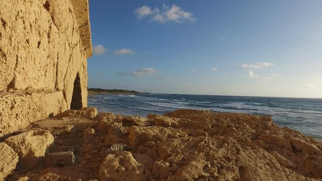 Ancient Roman Aqueduct in Israel