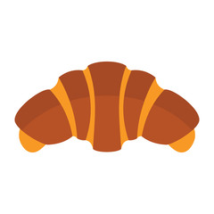 Croissant colorful bakery product icon