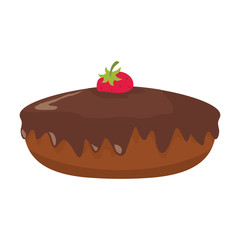 Cake colorful bakery product icon