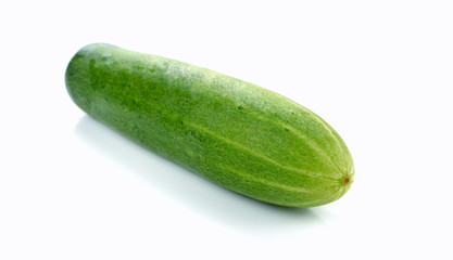 fresh cucumber on a white background