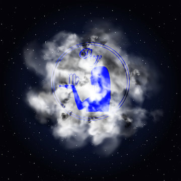 Virgo Astrology constellation of the zodiac smoke