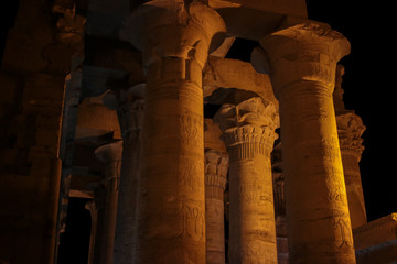 Egyptian columns and shades