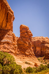 Fototapeta premium Picturesque stone cliffs. Desert Moab, Utah, USA. Arches National Park