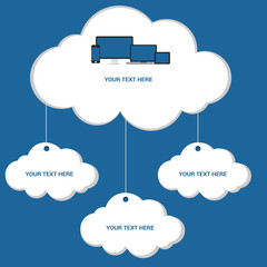 Cloud computing, technology connectivity concept