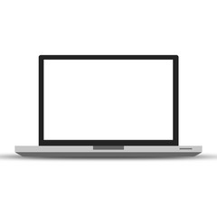 Laptop with white background