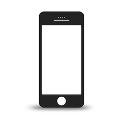 Smartphone, mobile phone isolated on white background