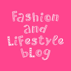 Fashion and lifestyle blog modern lettering in ethnic scandinavian style
