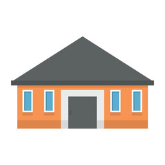 Colorful Flat Residential House. Vector illustration