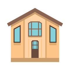 Colorful Flat Residential House. Vector illustration