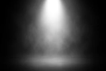 Foto auf Acrylglas Abstrakter weißer Bühnenhintergrund des Rampenlichts. © r_tee