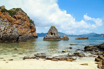Obraz premium Tropical beach scenery, Andaman sea, Myanmar
