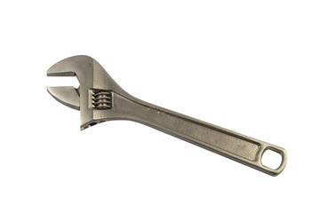 Adjustable wrench isolated on white background
