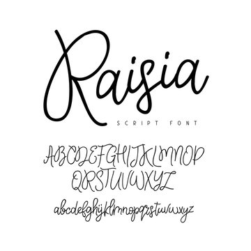 Lettering and calligraphy. English alphabet