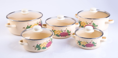 pot or food pot on a background.