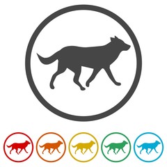 Dog icons set vector silhouette - Illustration 