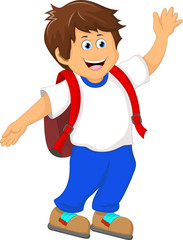 Fototapeta premium Cute boy cartoon