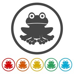 Frog icons set logo - Illustration 