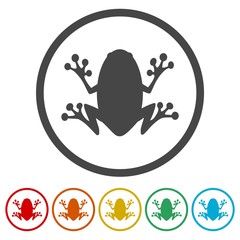 Frog icons set logo - Illustration 