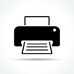 printer icon on white background