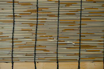 wood japan .abstract background texture of a wooden mat.