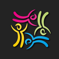 silhouette vecteur coloré