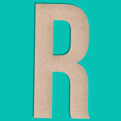 Paper Cut Capital R Letter