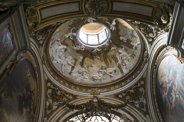 Architectural details and interiors of Church Saint Agnes (Santa