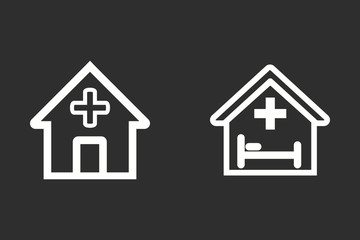 Hospital - vector icon.