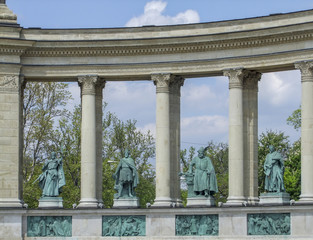 Heroes square in Budapest