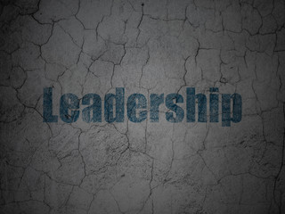 Business concept: Leadership on grunge wall background