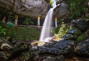 Wat Tham Heo Sin Chai the amazing natural attraction place in Ubon Ratchathani province of Thailand.