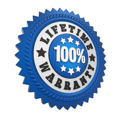 Fototapeta premium Lifetime Warranty Label Isolated