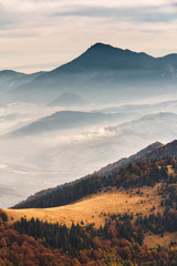 Fototapeta premium View at the hill Choc in Slovakia, central Europe.
