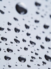 Drops on a dark glass background