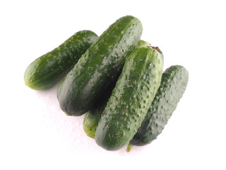 Cucumber on white background